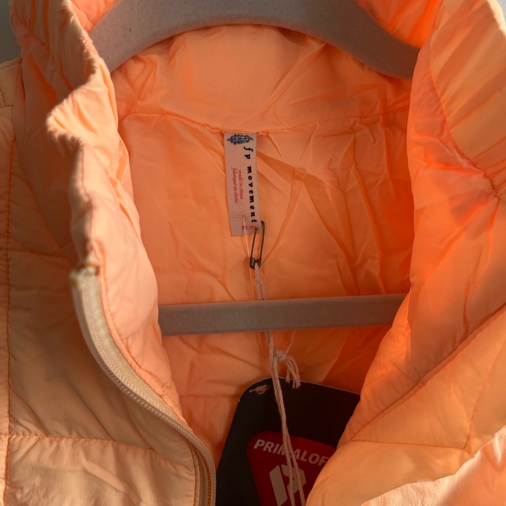 Bright Orange Quilted Vest - Picture 2 of 3